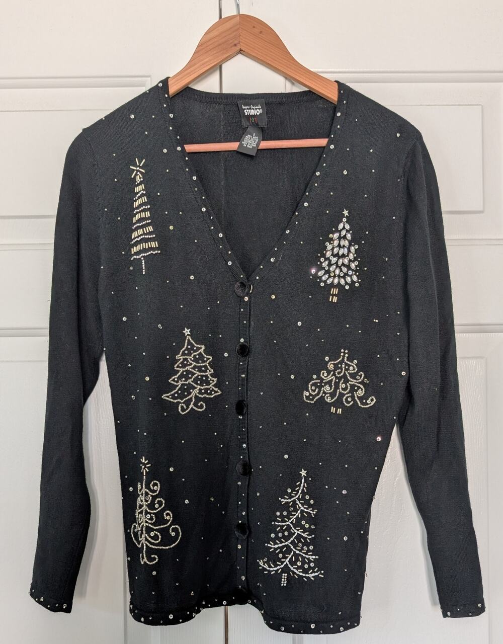 Designers Originals Studio Joy Beaded Christmas Cardigan